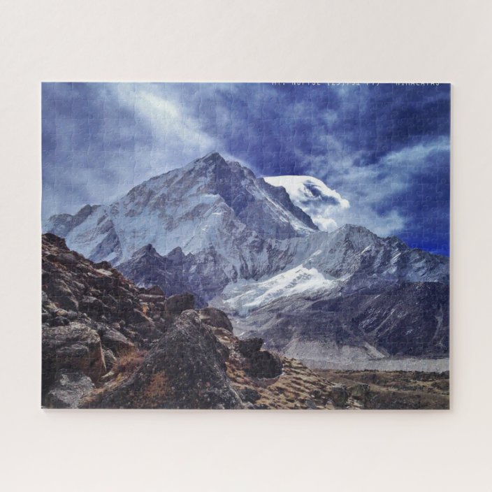 Himalaya mountain india nepal nature snow jigsaw puzzle | Zazzle.com