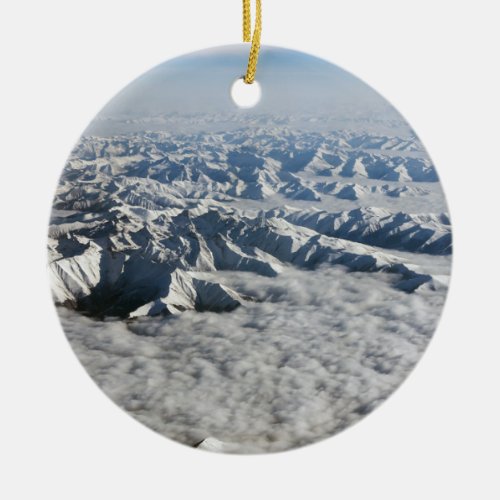 Himalaya mountains under clouds _ Tibet Ceramic Ornament