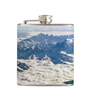 Himalaya mountains under clouds - Tibet Flask