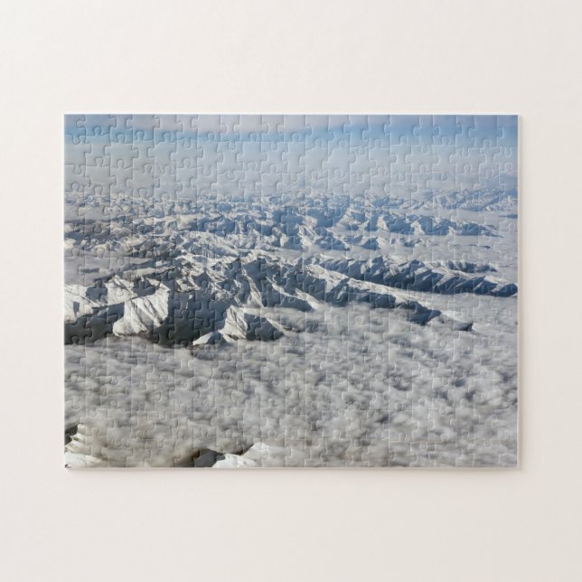 Himalaya mountains under clouds - Tibet Jigsaw Puzzle (Horizontal)
