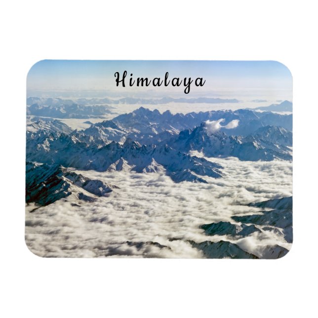 Himalaya mountains under clouds - Tibet Magnet (Horizontal)