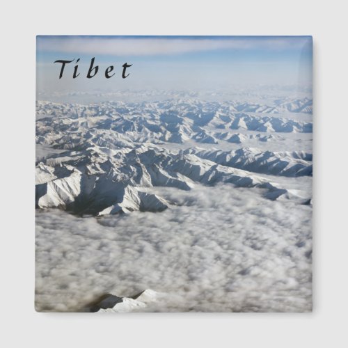 Himalaya mountains under clouds _ Tibet Magnet