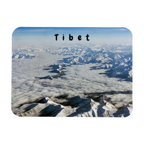 Himalaya mountains under clouds _ Tibet Magnet