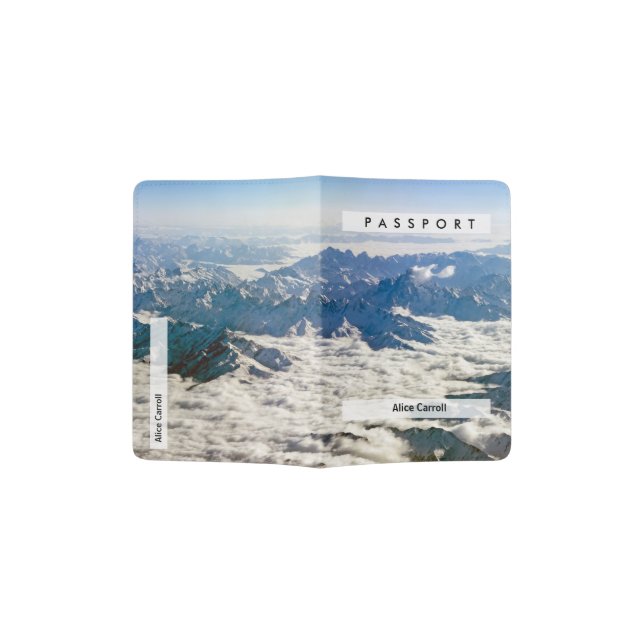 Himalaya mountains under clouds - Tibet Passport Holder (Opened)