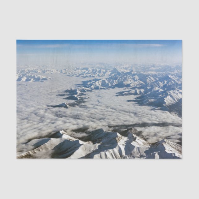 Himalaya mountains under clouds - Tibet Tissue Paper (Front)