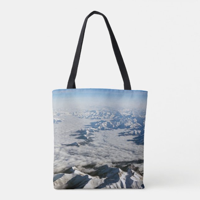 Himalaya mountains under clouds - Tibet Tote Bag (Back)