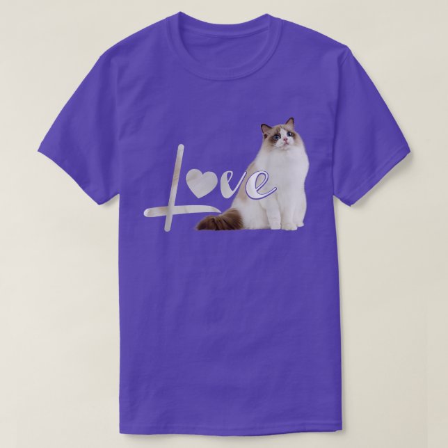 Himalayan Birman Ragdoll Snowshoe LOVE Kitten  T-Shirt (Design Front)