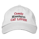 Himalayan Cat Breed With Name Embroidered Baseball Embroidered Baseball Cap at Zazzle