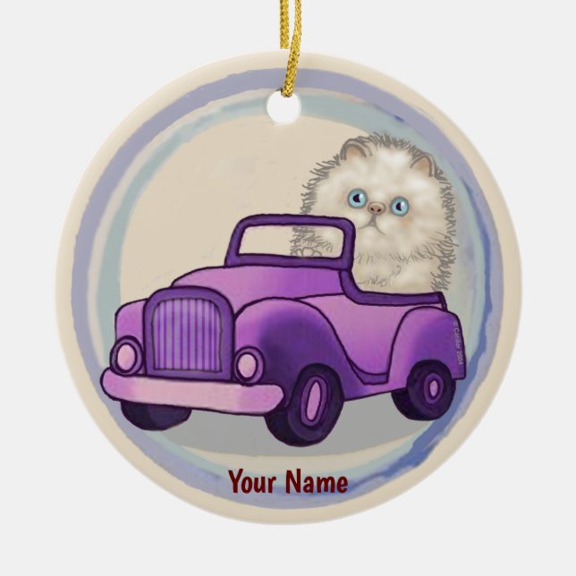 Himalayan Cat Car ornament (Front)