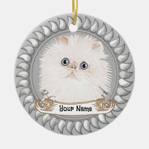 Himalayan Cat custom name ornament