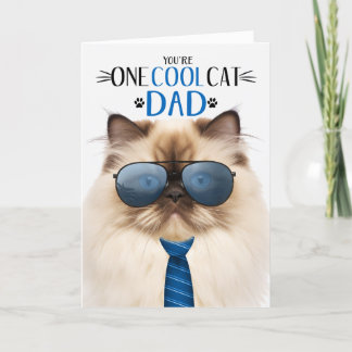 Himalayan Cat Father's Day One Cool Cat Holiday Card