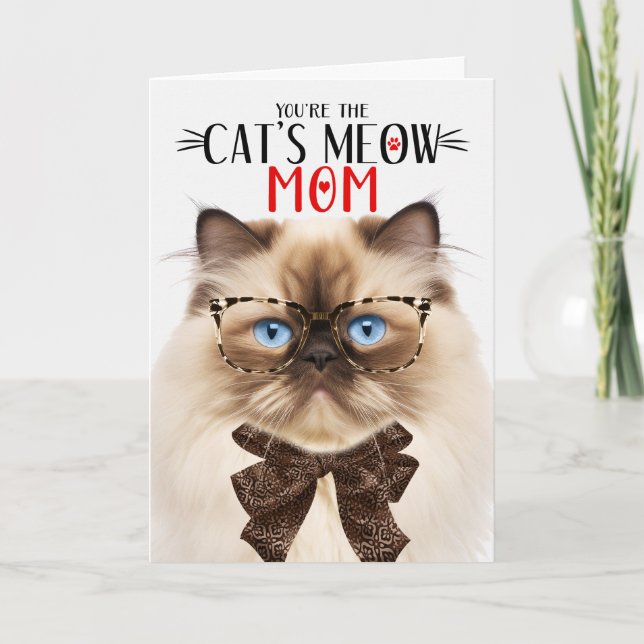 Himalayan Cat for Mom on Mother's Day Holiday Card (Front)