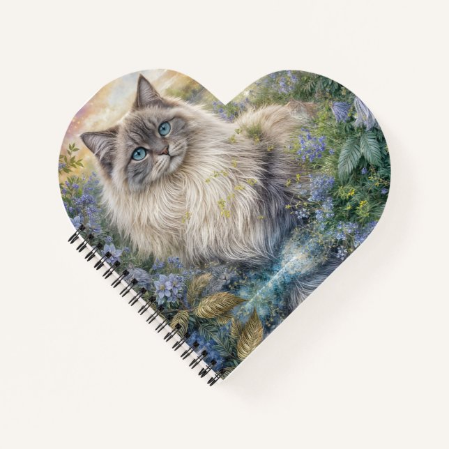 Himalayan Cat in Garden  Notebook (Front)