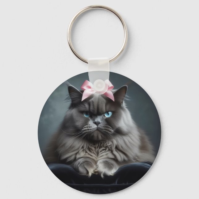 Himalayan Cat Keychain (Front)
