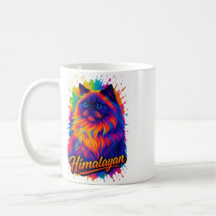 Himalayan Cat Pop Art – Colorful Neon Street-Art Coffee Mug