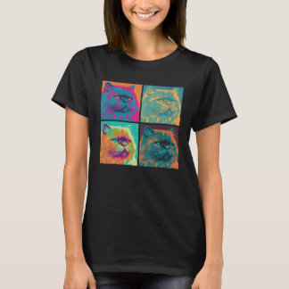 Himalayan Cat Pop Illustration Colorful Animal  1 T-Shirt