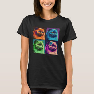 Himalayan Cat Pop Illustration Colorful Animal T-Shirt