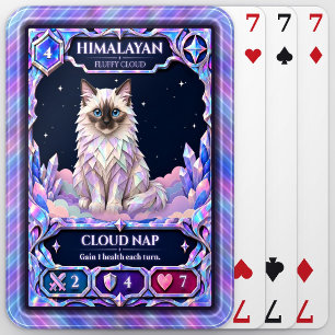 Himalayan Cat, Rainbow Foil Art Poker Cards