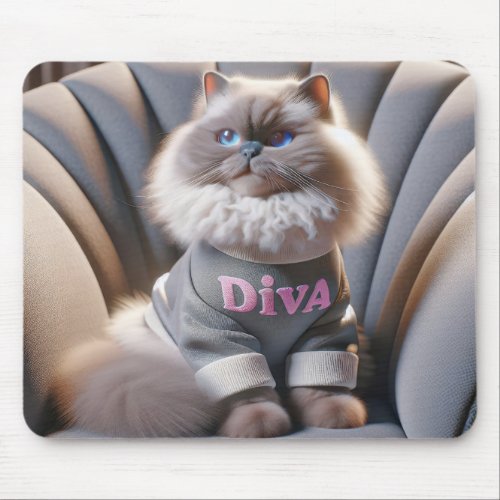 Himalayan Diva Cat Mouse Pad