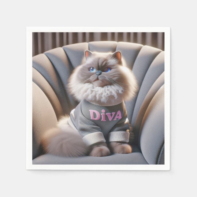 Himalayan Diva Cat Napkins (Front)
