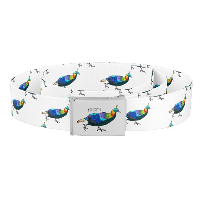 Himalayan monal bird cartoon illustration belt (Coil)