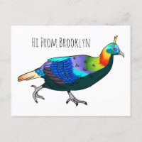 Himalayan monal bird cartoon illustration