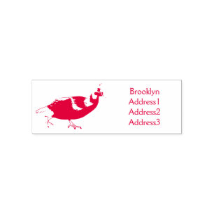 Himalayan monal bird cartoon illustration self-inking stamp