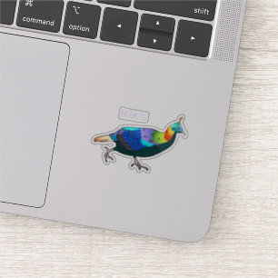 Himalayan monal bird cartoon illustration sticker