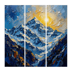 Himalayan Peaks Triptych Wall Art