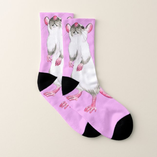 Himalayan rat pink socks (Pair)