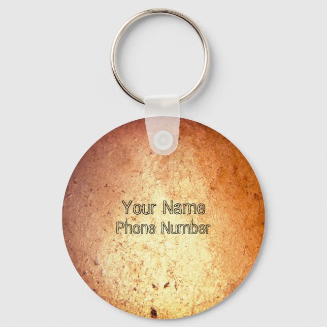 Himalayan Salt And Custom Text Keychain (Front)
