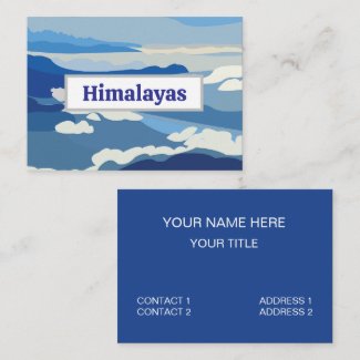 Himalayas Mountains Asia Travel Business Card