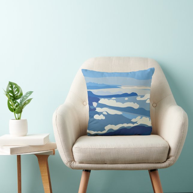 Himalayas Mountains  Throw Pillow (Chair)