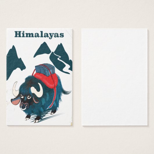 Himalayas Vintage travel poster (Front & Back)
