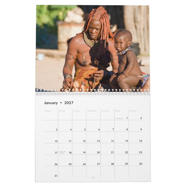 Himba Wall Calendar (Jan 2027)