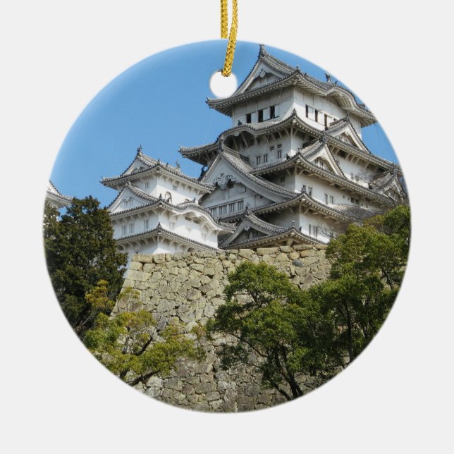 Himeji Castle 姫路城, Hyogo, Japan Ceramic Ornament (Front)
