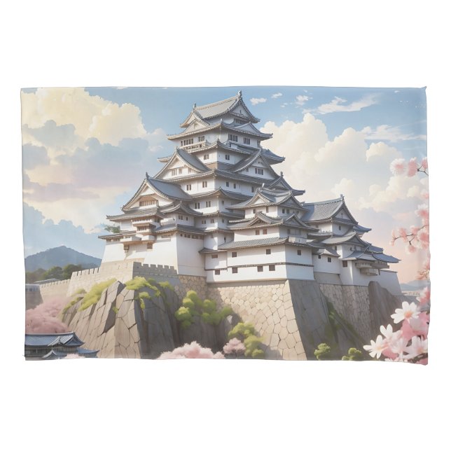 Himeji Castle Majestic Fortress Japanese History Pillow Case (Front)