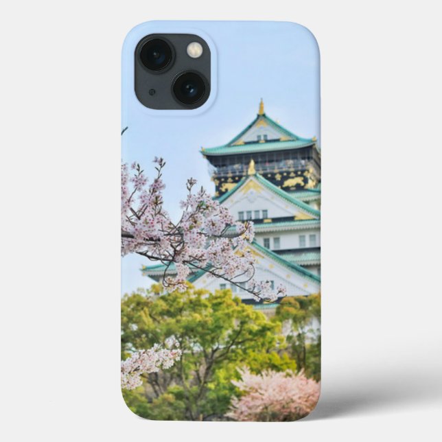 Himeji Castle with cherry blossoms Case-Mate iPhone Case (Back)
