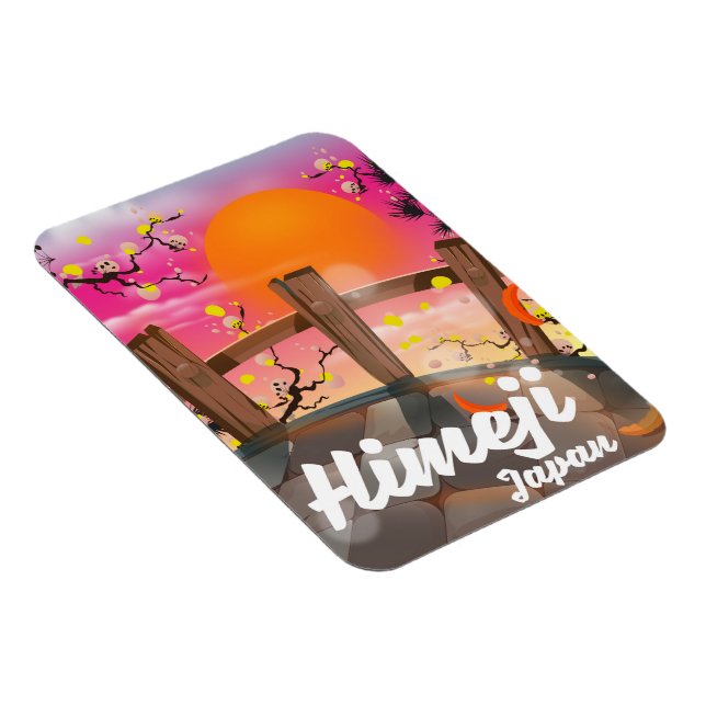 Himeji Japan blossom poster. Magnet (Right Side)