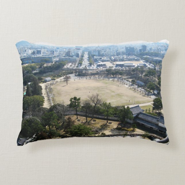 Himeji, Japan (View from atop castle) Accent Pillow (Front)