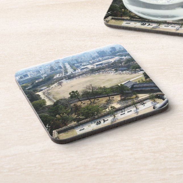 Himeji, Japan (View from atop castle) Beverage Coaster (Left Side)