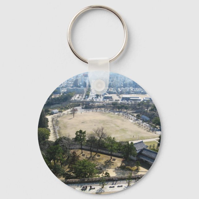 Himeji, Japan (View from atop castle) Keychain (Front)