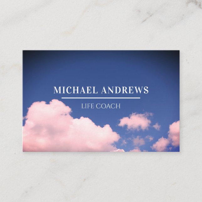 Himmel Foto Visitenkarte Business Card (Front)