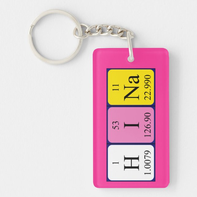 Hina periodic table name keyring (Front)