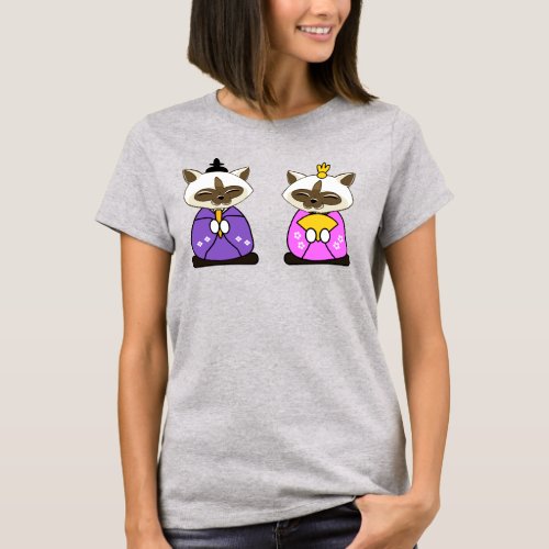 Hinamatsuri Siamese Cats Hina Ningyo T_Shirt