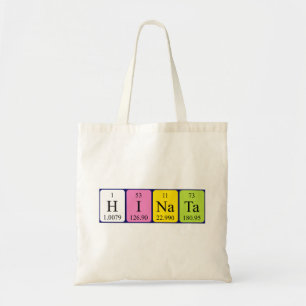 Hinata periodic table name tote bag