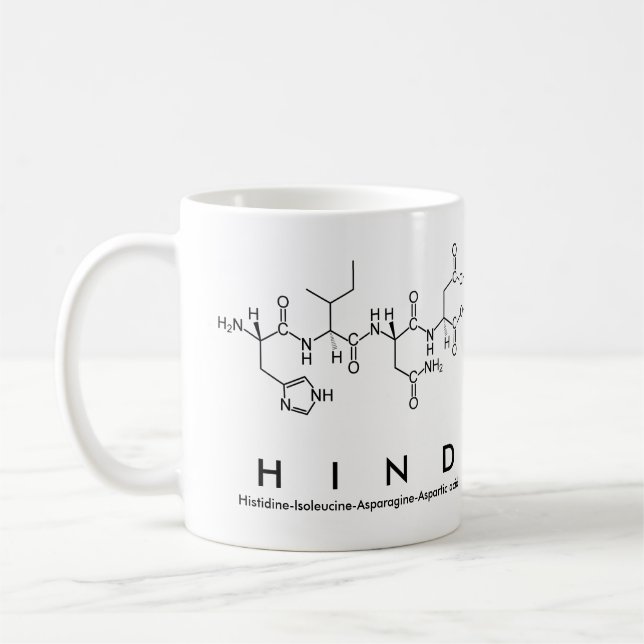 Hind peptide name mug (Left)