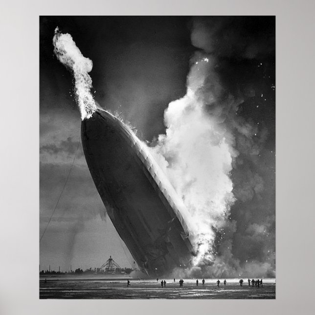 Hindenburg Airship Disaster circa 1937 Poster (Front)