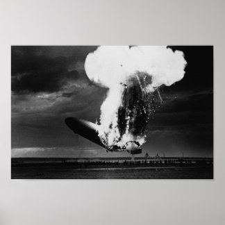Hindenburg Disaster - Zeppelin Explosion Photo Poster