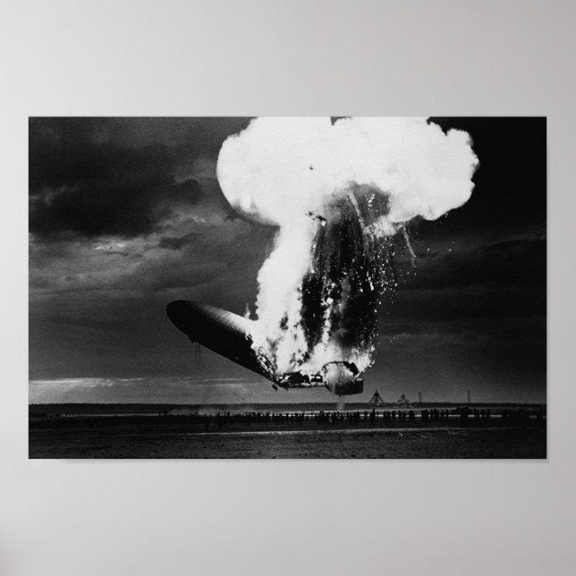 Hindenburg Disaster - Zeppelin Explosion Photo Poster (Front)